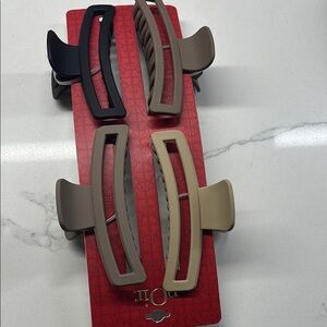 Men's Hair Clip Set - Black, Brown, Tan